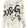 Dolce & Gabbana DG Graffiti Intarsia Jumper - White