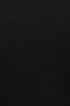 ( New Season ) Dolce & Gabbana Logo Embroidered Crewneck T-Shirt - Black -Cheap Vestureo Store 82cf302f825a3aee06f778097f827938