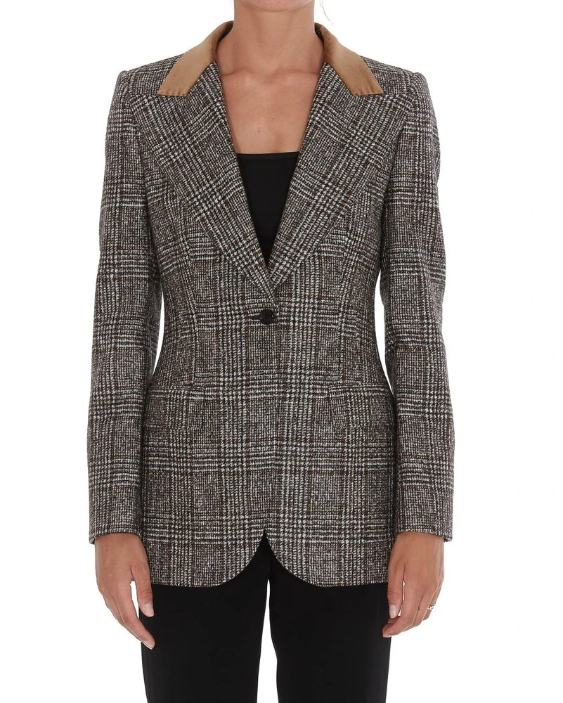 Dolce & Gabbana Checked Single-Breasted Blazer - Multi 4 Dolce & Gabbana Checked Single-Breasted Blazer - Multi - Image 4