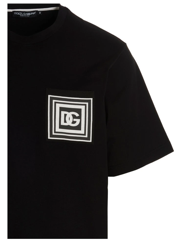 ( New Season ) Dolce & Gabbana Logo Printed Crewneck T-Shirt - Black 3 ( New Season ) Dolce & Gabbana Logo Printed Crewneck T-Shirt - Black - Image 3