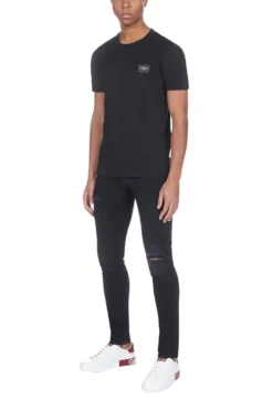 Dolce & Gabbana Logo Patch T-Shirt - Black -Cheap Vestureo Store 8366e2132d6fdda3ac48f406ffc57a79