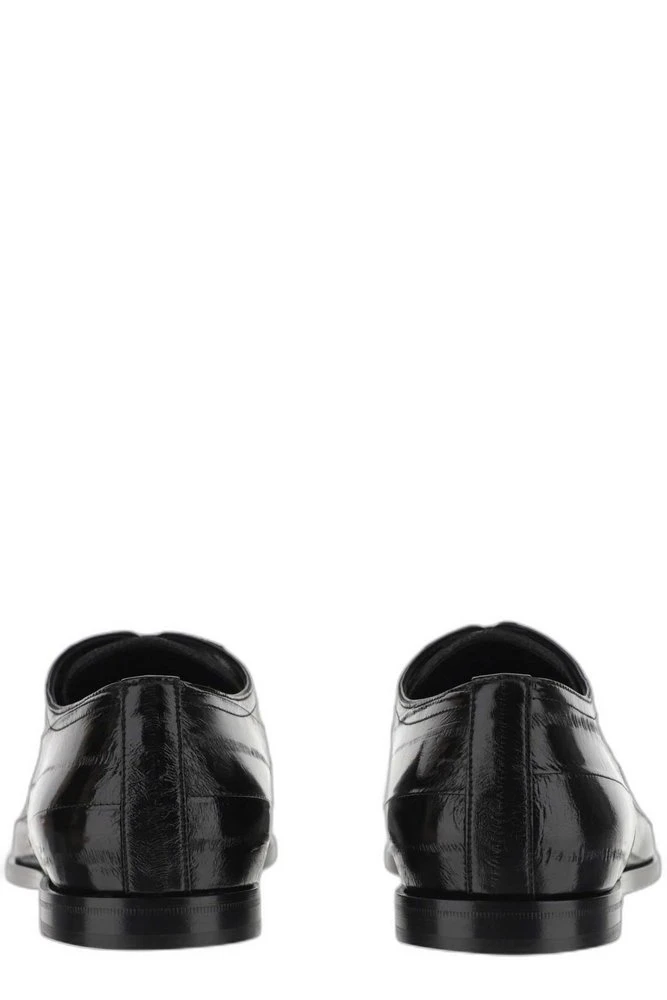 ( New Season ) Dolce & Gabbana Lace-Up Derby Shoes - Black 3 ( New Season ) Dolce & Gabbana Lace-Up Derby Shoes - Black - Image 3