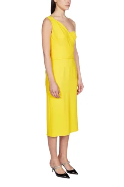 Dolce & Gabbana One-Shoulder Midi Dress - Yellow -Cheap Vestureo Store 83fe8c68e639dd47b1f82bf2ab75df03