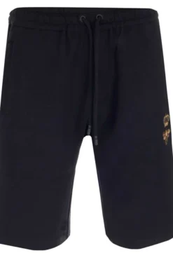 Dolce & Gabbana Logo Embroidered Drawstring Shorts - Black