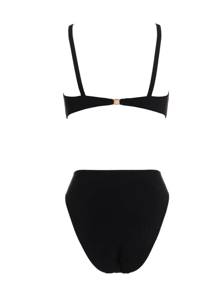 ( New Season ) Dolce & Gabbana Logo Plaque Cutout Swimsuit - Black 2 ( New Season ) Dolce & Gabbana Logo Plaque Cutout Swimsuit - Black - Image 2