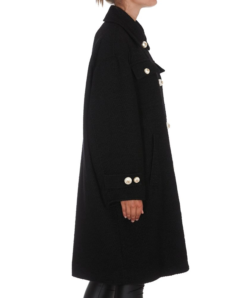 Dolce & Gabbana Pearl Embellished Coat - Black 5 Dolce & Gabbana Pearl Embellished Coat - Black - Image 5