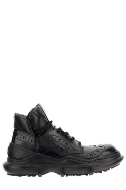 Dolce & Gabbana Logo Plaque Ankle Boots - Black