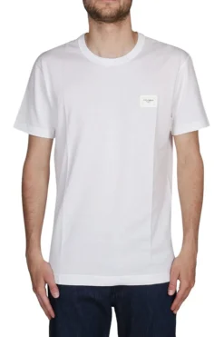 Dolce & Gabbana Logo Patch T-Shirt - White -Cheap Vestureo Store 865cafa82b78bb581bb8e003539d86cd