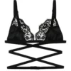 ( New Season ) Dolce & Gabbana Floral Lace Detailed Bra - Black