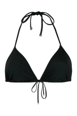 ( New Season ) Dolce & Gabbana Triangle Tie Bikini Top - Black