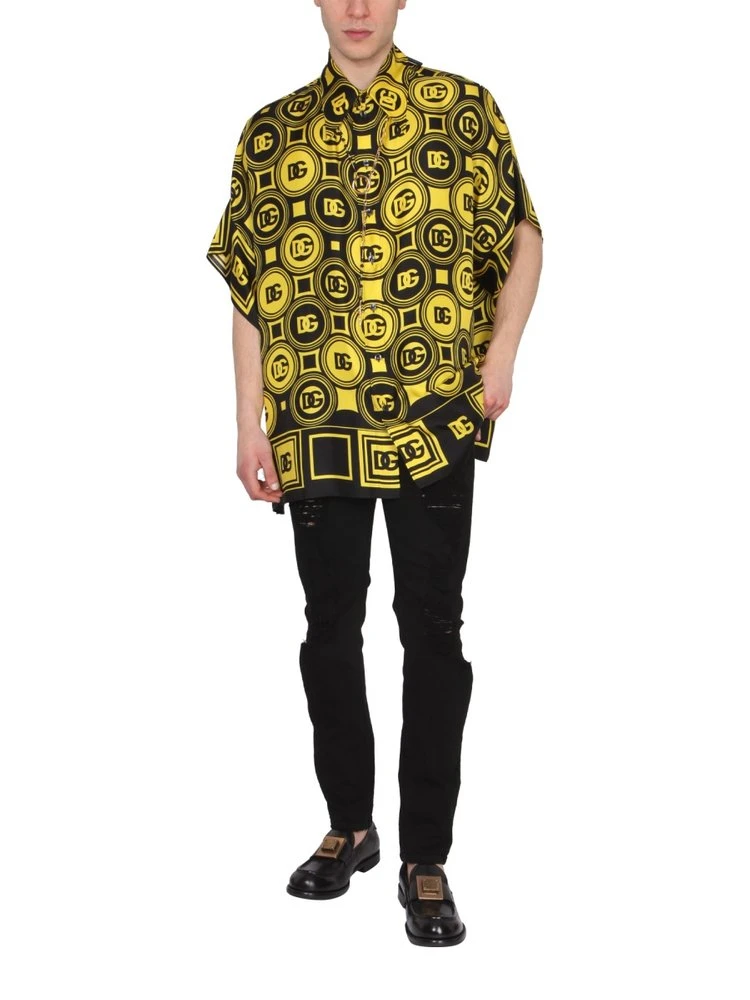 ( New Season ) Dolce & Gabbana Allover DG Logo Printed Shirt - Multi 5 ( New Season ) Dolce & Gabbana Allover DG Logo Printed Shirt - Multi - Image 5