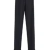 ( New Season ) Dolce & Gabbana Wide-Leg Cuffed Trousers - Black