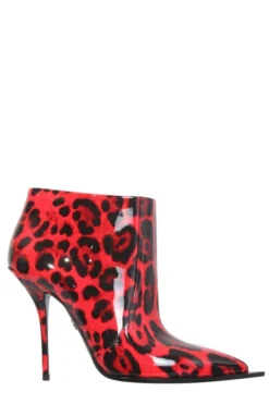 Dolce & Gabbana Leopard Print Ankle Boots - Multi