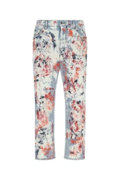 ( New Season ) Dolce & Gabbana Marbled Printed Jeans - Multi