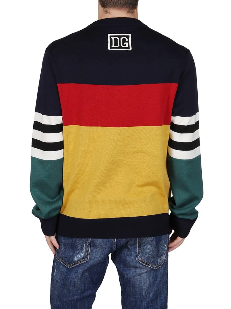 Dolce & Gabbana Colour Block Knit Jumper - Multi 4 Dolce & Gabbana Colour Block Knit Jumper - Multi - Image 4
