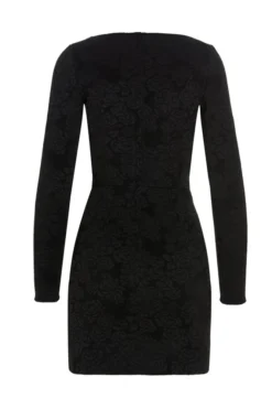 Dolce & Gabbana Floral Jacquard Long-Sleeve Dress - Black 5 Dolce & Gabbana Floral Jacquard Long-Sleeve Dress - Black -Cheap Vestureo Store 8727234d630371f18f9fb4de39126622