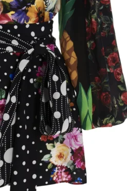 Dolce & Gabbana Patchwork Tie-Waist Blouse - Multi -Cheap Vestureo Store 8790e81442897dfdcad294cc4197036d