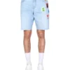 ( New Season ) Dolce & Gabbana Logo Patched Shorts - Blue
