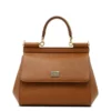 ( New Season ) Dolce & Gabbana Sicily Small Tote Bag - Brown