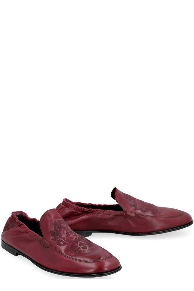 Dolce & Gabbana Elastic Back Loafers - Red 2 Dolce & Gabbana Elastic Back Loafers - Red - Image 2