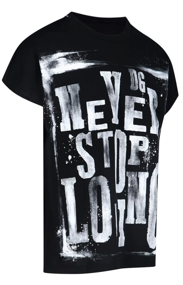 Dolce & Gabbana Lettering Printed T-Shirt - Black 3 Dolce & Gabbana Lettering Printed T-Shirt - Black - Image 3