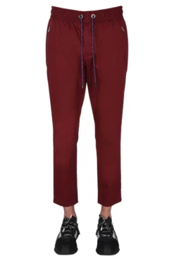 Dolce & Gabbana Fringed-Logo Drawstring Track Pants - Red