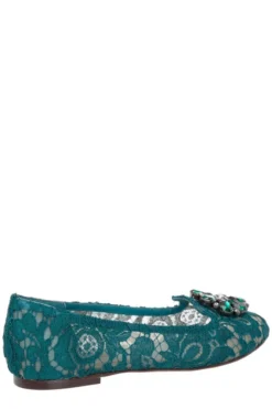 ( New Season ) Dolce & Gabbana Embellished Ballerina Shoes - Green -Cheap Vestureo Store 89f0abc7c25ea86c4aa38bd4b0ff9aaa