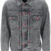 ( New Season ) Dolce & Gabbana Washed Effect Denim Jacket - Grey