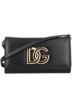( New Season ) Dolce & Gabbana 3.5 DG Shoulder Bag - Black