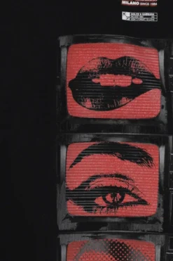 ( New Season ) Dolce & Gabbana Eyes Talk Printed Crewneck Sweatshirt - Black -Cheap Vestureo Store 8a9b6ef3bf53302b5a66501478b054e8