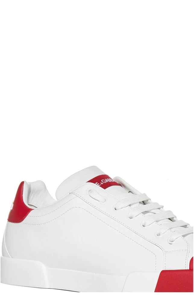 Dolce & Gabbana Portofino Lace-Up Sneakers - White 4 Dolce & Gabbana Portofino Lace-Up Sneakers - White - Image 4