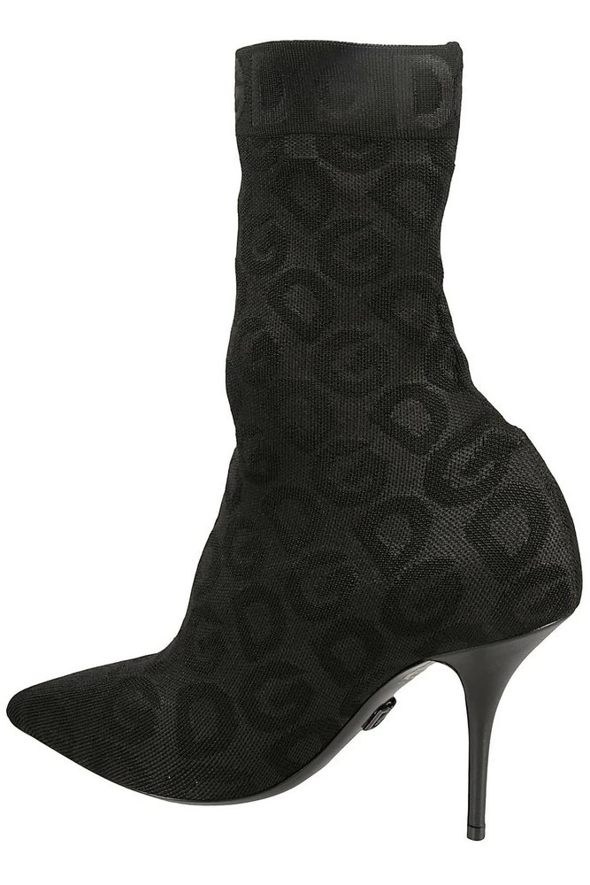 Dolce & Gabbana Monogram Pumped Ankle Boots - Black 3 Dolce & Gabbana Monogram Pumped Ankle Boots - Black - Image 3