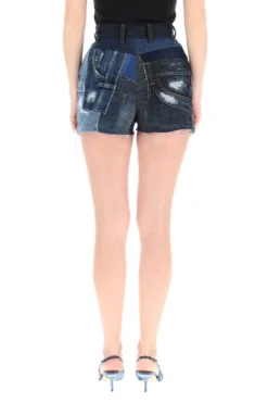Dolce & Gabbana Denim Patchwork Shorts - Blue -Cheap Vestureo Store 8b611a2b259e8fc75215f2fbc6529852