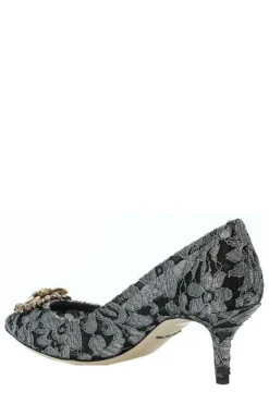 ( New Season ) Dolce & Gabbana Devotion Heart Taormina Lace Pumps - Grey -Cheap Vestureo Store 8c16541adf395d1ba6eff91b61639d2c