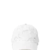( New Season ) Dolce & Gabbana Cut-Out Embroidered Drill Hat - White