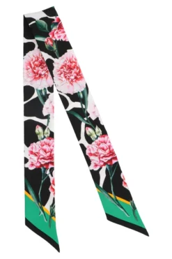 ( New Season ) Dolce & Gabbana Floral Printed Scarf - Multi