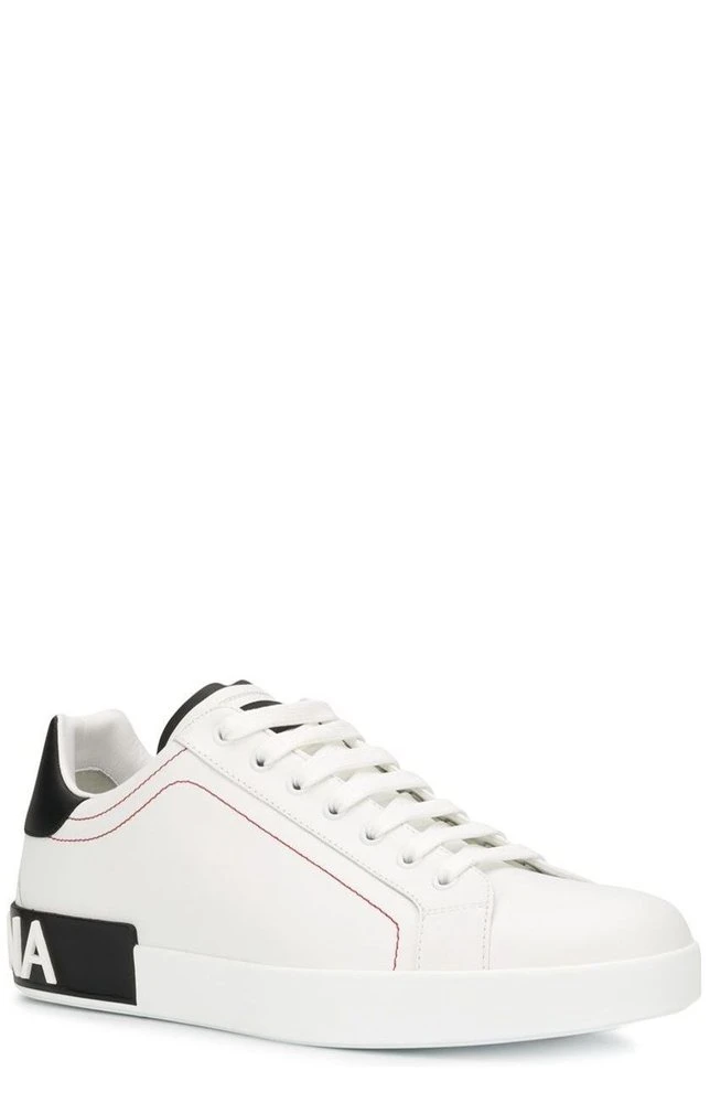 Dolce & Gabbana Portofino Lace-Up Sneakers - White 2 Dolce & Gabbana Portofino Lace-Up Sneakers - White - Image 2