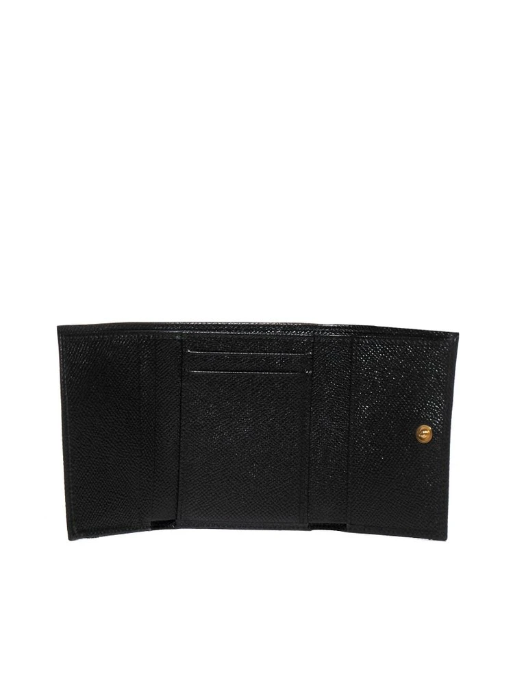 Dolce & Gabbana Logo Plaque Trifold Wallet - Black 4 Dolce & Gabbana Logo Plaque Trifold Wallet - Black - Image 4