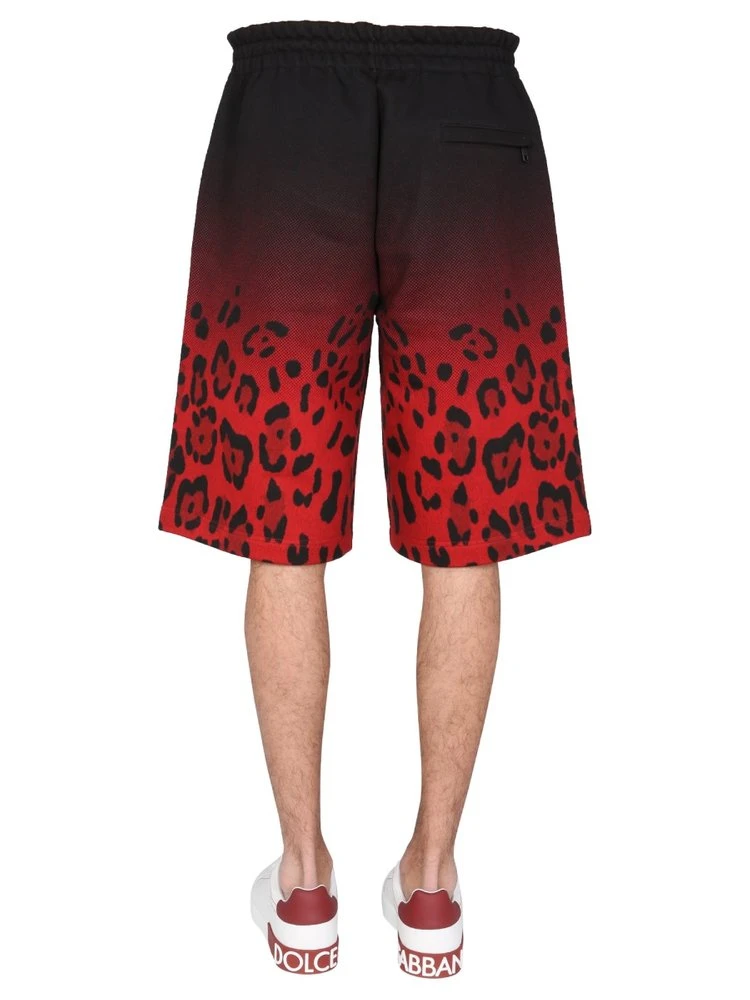 ( New Season ) Dolce & Gabbana Leopard Pattern Bermuda Shorts - Multi 2 ( New Season ) Dolce & Gabbana Leopard Pattern Bermuda Shorts - Multi - Image 2