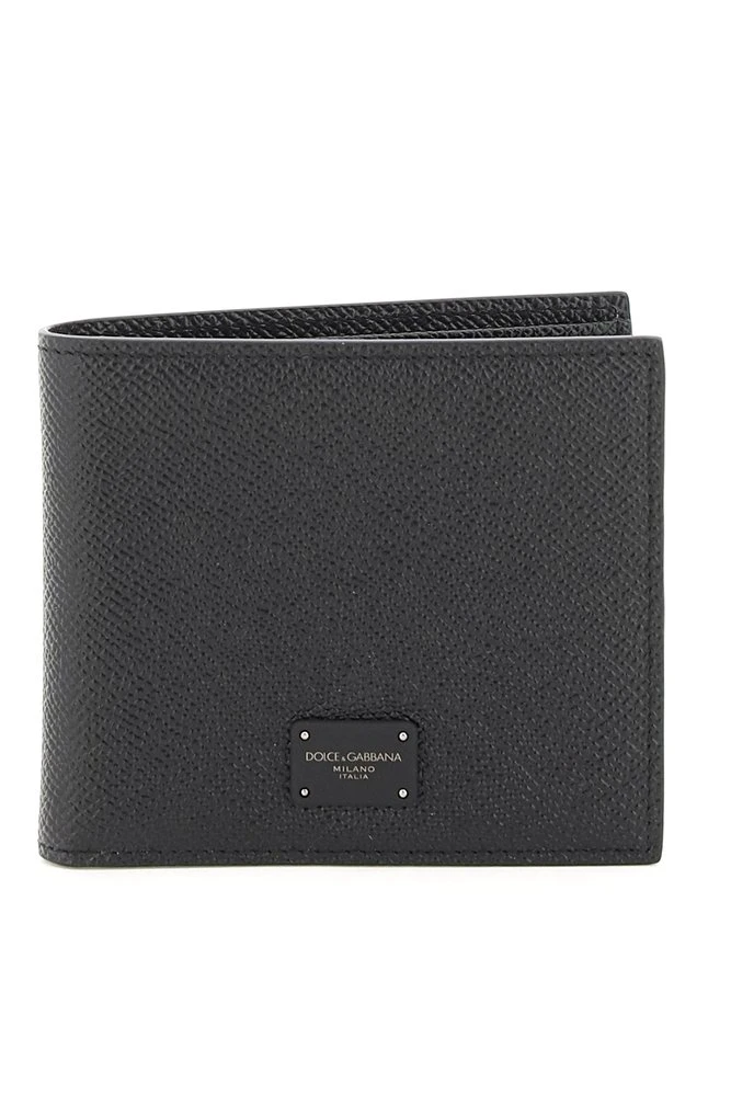 ( New Season ) Dolce & Gabbana Logo Bifold Wallet - Black 1 ( New Season ) Dolce & Gabbana Logo Bifold Wallet - Black