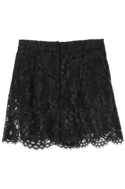 Dolce & Gabbana Floral Lace Slim Fit Shorts - Black