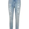 ( New Season ) Dolce & Gabbana Distressed Skinny Cut Jeans - Blue