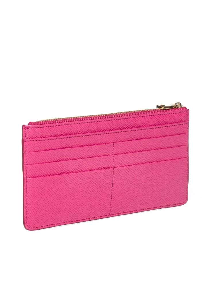 ( New Season ) Dolce & Gabbana Logo Plaque Zipped Cardholder - Pink 2 ( New Season ) Dolce & Gabbana Logo Plaque Zipped Cardholder - Pink - Image 2