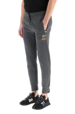 ( New Season ) Dolce & Gabbana Bee Embroidered Jogger Pants - Grey -Cheap Vestureo Store 8e2a351b83b133ad201eef89c8813bbe