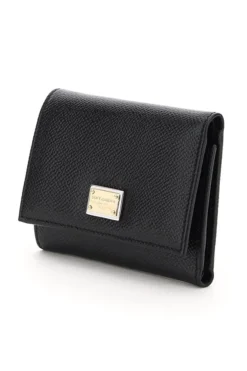 Dolce & Gabbana Logo Plaque Trifold Wallet - Black -Cheap Vestureo Store 8e2acd9ab87d2f81668cb74f99656e9b