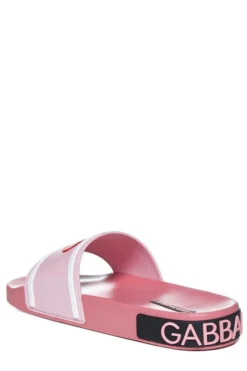 ( New Season ) Dolce & Gabbana I Love D&G Flat Sandals - Pink -Cheap Vestureo Store 8e4d2e6d3800d77ec8594d8f98ff603f