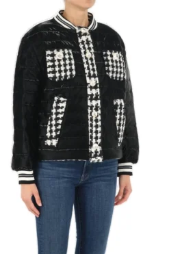 Dolce & Gabbana Houndstooth Detailed Quilted Jacket - Black -Cheap Vestureo Store 8e577eca1a58a9a3ec0e5e247ce947aa