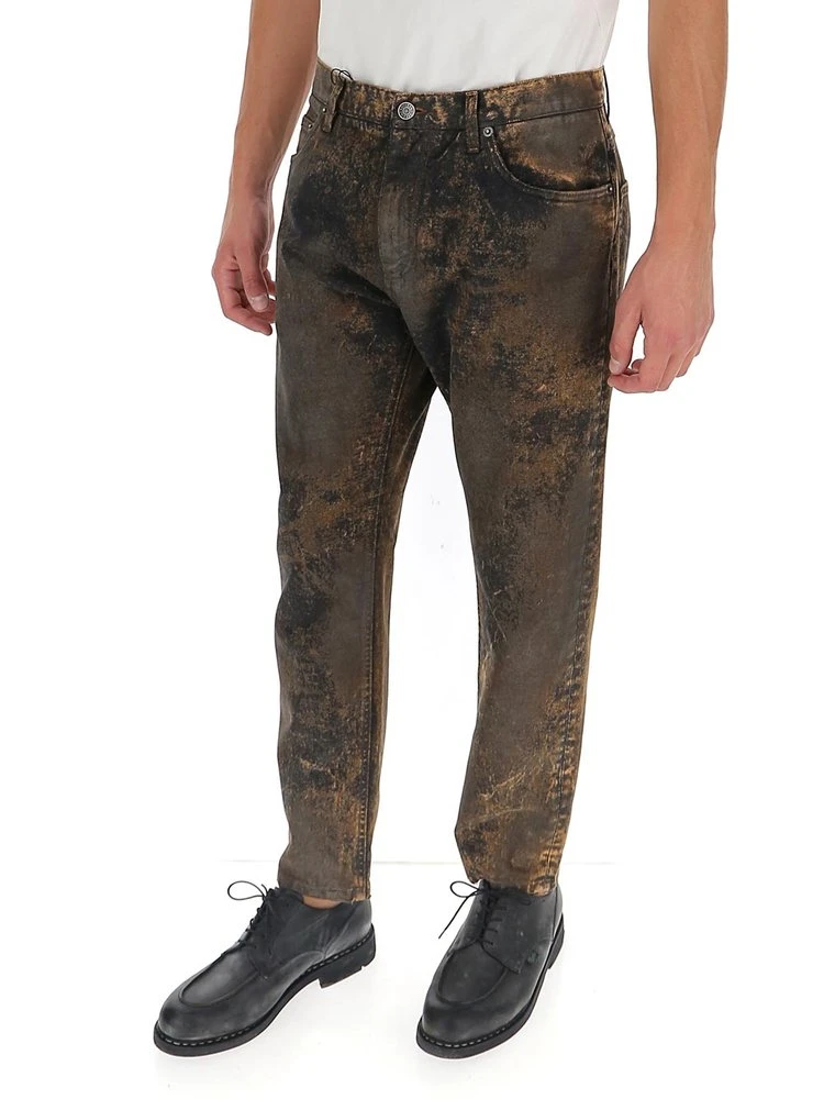 Dolce & Gabbana Acid Wash Straight-Leg Jeans - Multi 5 Dolce & Gabbana Acid Wash Straight-Leg Jeans - Multi - Image 5