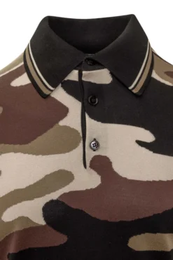( New Season ) Dolce & Gabbana Camouflage Intarsia Short-Sleeved Polo Shirt - Multi -Cheap Vestureo Store 90a62580db9cd3bf77058a5084df12ba