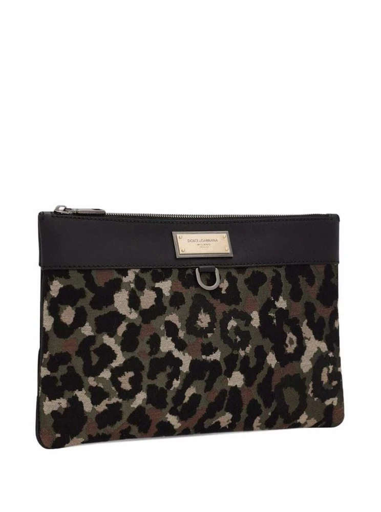 ( New Season ) Dolce & Gabbana Leopard Patterned Zipped Clutch Bag - Multi 3 ( New Season ) Dolce & Gabbana Leopard Patterned Zipped Clutch Bag - Multi - Image 3